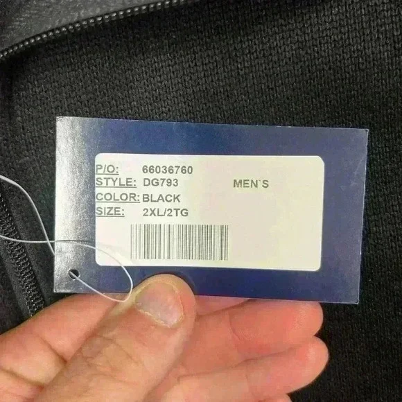 Devin & Jones Black Jacket Men’s 2XL zipper Stretch medium weight Comy NWT fall - Picture 4 of 5